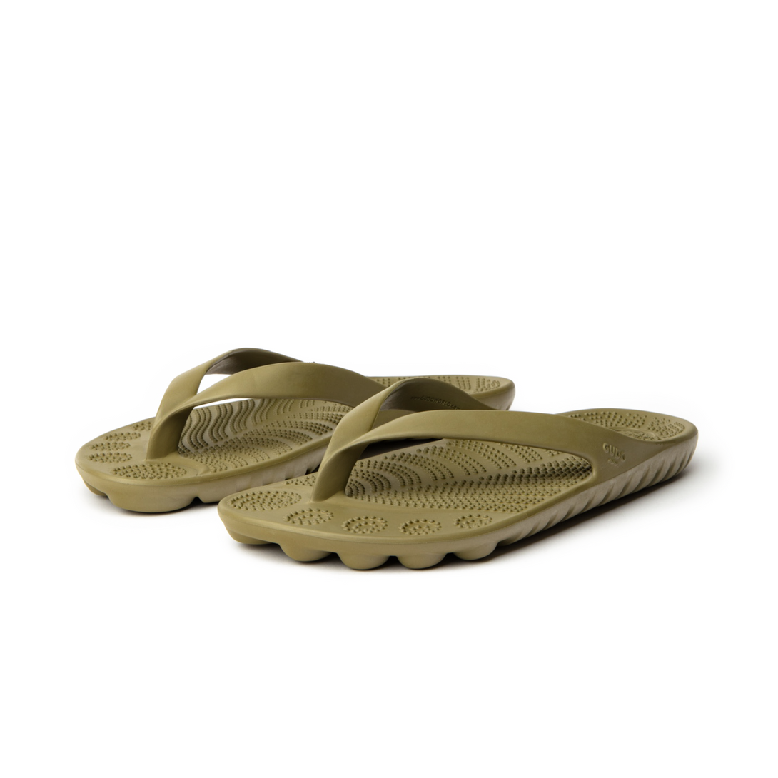 Army green flip flops sales
