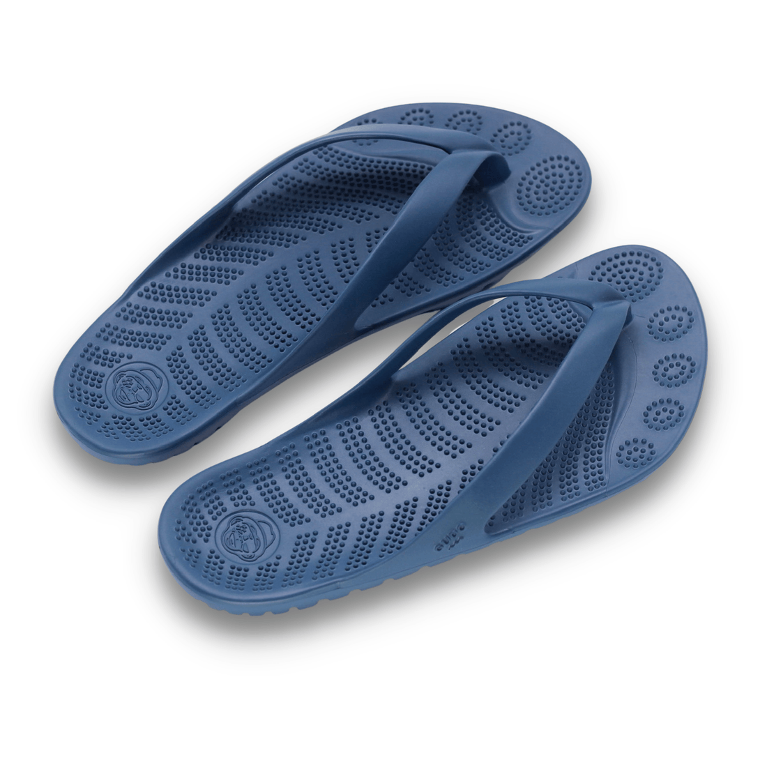 Womens navy 2025 blue flip flops
