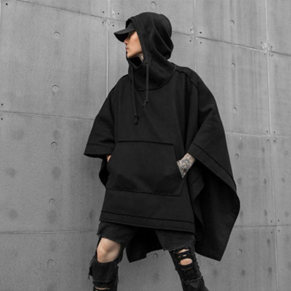 Oversized Poncho Hoodie by White Market